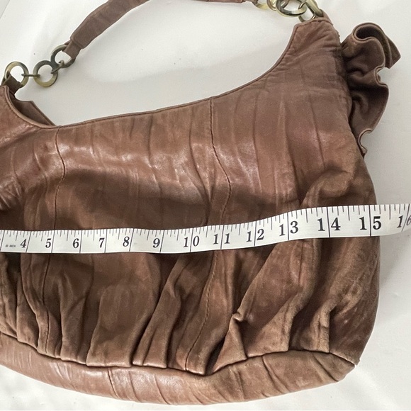 Adrienne Vittadini shoulder purse brown soft leather - Picture 7 of 11